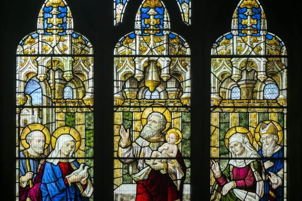 Presentation of Jesus in the Temple - Stained glass window at St Mark's Church