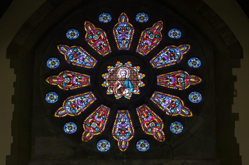 Stained glass window at St Mark's Church