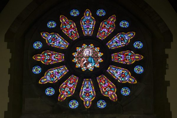 Stained glass window at St Mark's Church